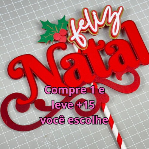 Arquivo de Corte Topo de Bolo Feliz Natal Folha #5776