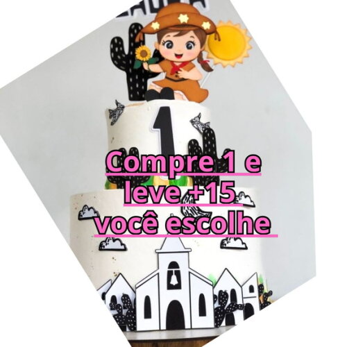 Arquivo de Corte Topo de Bolo Festa Junina #1262