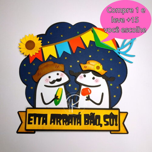 Arquivo de Corte Topo de Bolo Festa Junina #4418