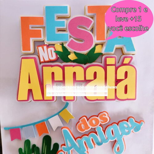 Arquivo de Corte Topo de Bolo Festa Junina #4417