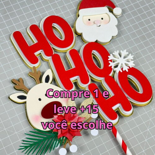 Arquivo de Corte Topo de Bolo Ho Ho Ho #5772