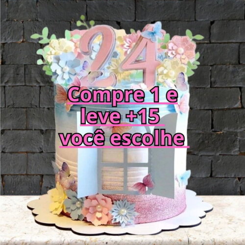 Arquivo de Corte Topo de Bolo Jardim #6627