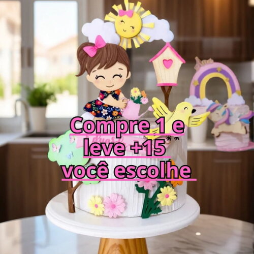 Arquivo de Corte Topo de Bolo Jardim #6628