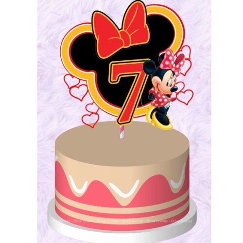 Arquivo de Corte Topo de Bolo Minnie Vermelha #1121