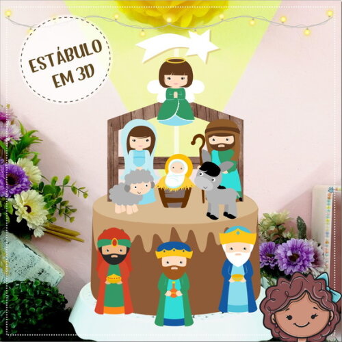Arquivo de Corte Topo de Bolo Natal #2688