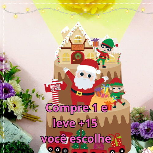 Arquivo de Corte Topo de Bolo Natal #2691