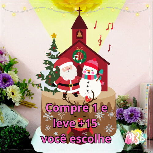 Arquivo de Corte Topo de Bolo Natal #2692