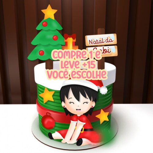 Arquivo de Corte Topo de Bolo Natal #3580