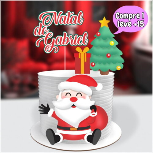 Arquivo de Corte Topo de Bolo Natal #3582