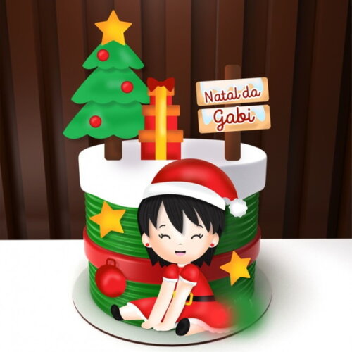 Arquivo de Corte Topo de Bolo Natal #3580