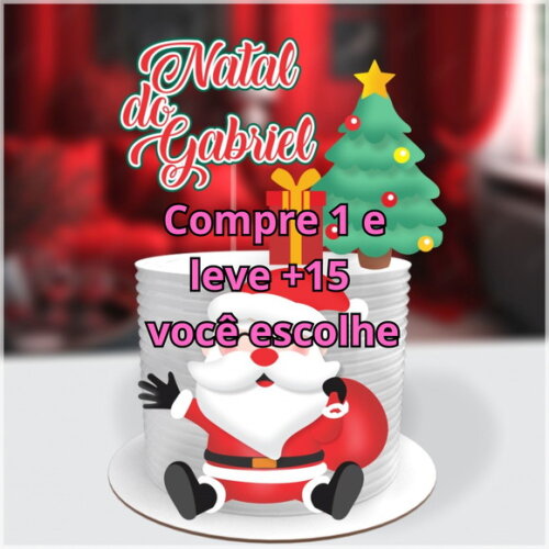Arquivo de Corte Topo de Bolo Natal #3582