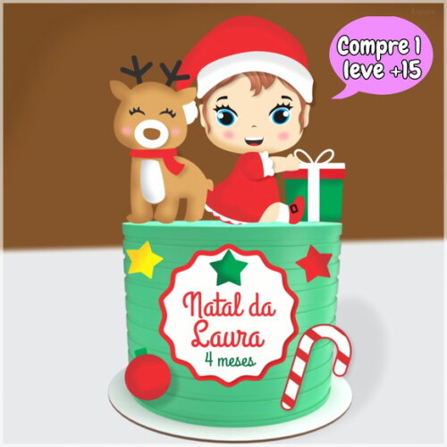 Arquivo de Corte Topo de Bolo Natal #3584