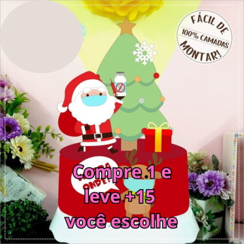 Arquivo de Corte Topo de Bolo Natal #5784