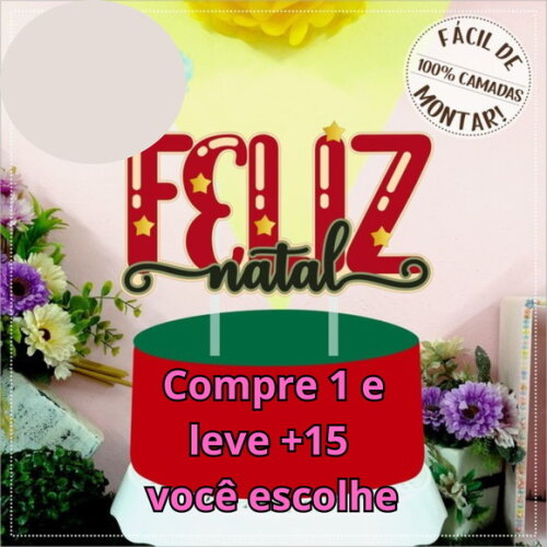 Arquivo de Corte Topo de Bolo Natal #5794