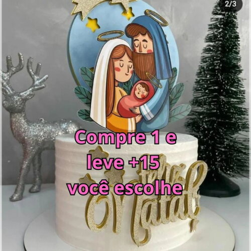 Arquivo de Corte Topo de Bolo Natal #5858