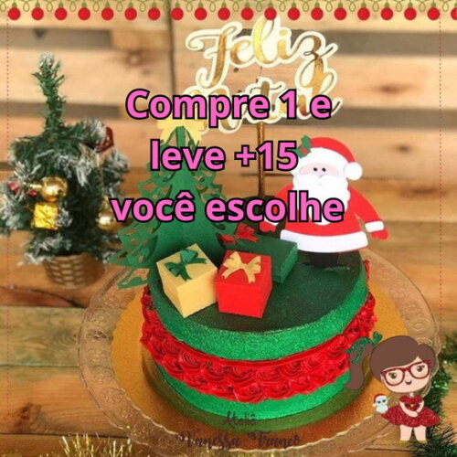 Arquivo de Corte Topo de Bolo Natal #5946