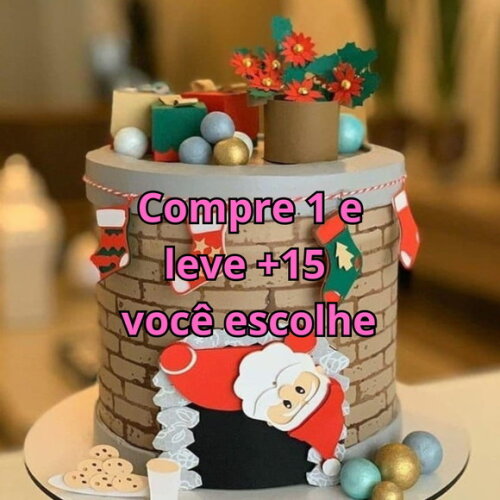 Arquivo de Corte Topo de Bolo Natal #5969
