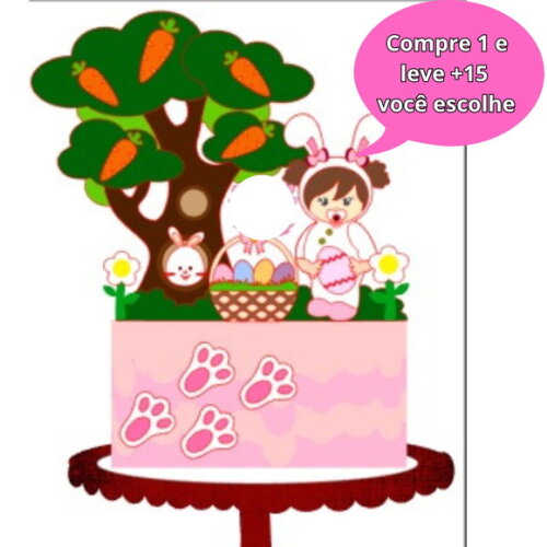 Arquivo de Corte Topo de Bolo Páscoa #4279