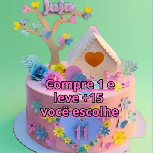 Arquivo de Corte Topo de Bolo Shaker Jardim #6620