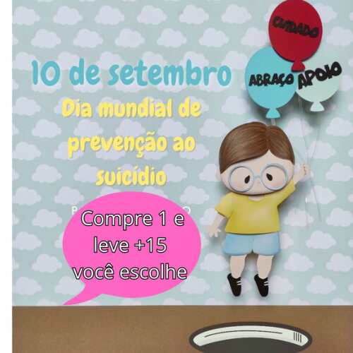 Arquivo de Corte Topo de Bolo Setembro Amarelo #5089