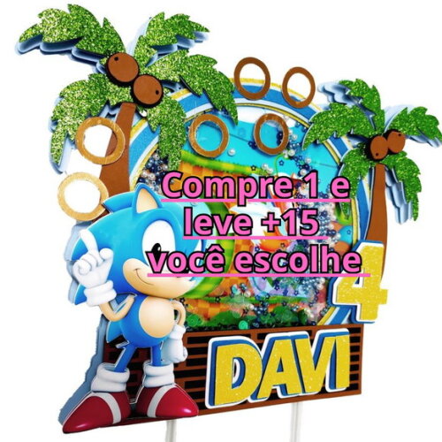 Arquivo de Corte Topo de Bolo Sonic #6798