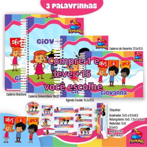 Arquivo de Corte Volta Ás Aulas 3 Palavrinhas Menina #5413
