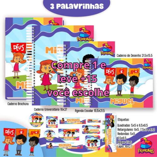 Arquivo de Corte Volta Ás Aulas 3 Palavrinhas Menino #5412