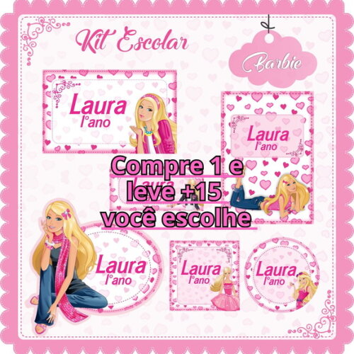 Arquivo de Corte Volta Ás Aulas Barbie #084