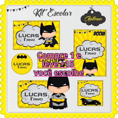 Arquivo de Corte Volta Ás Aulas Batman #3633