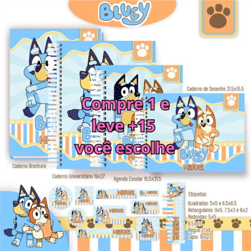 Arquivo de Corte Volta Ás Aulas Bluey #5414