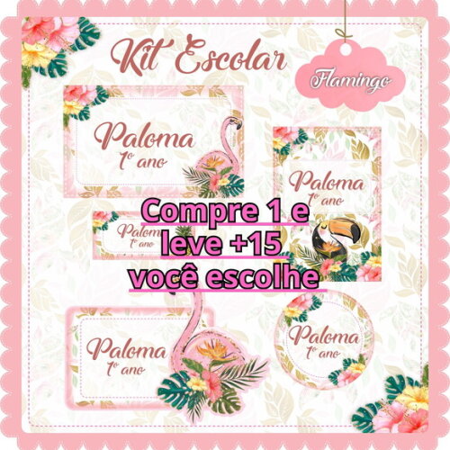 Arquivo de Corte Volta Ás Aulas Flamingo #069