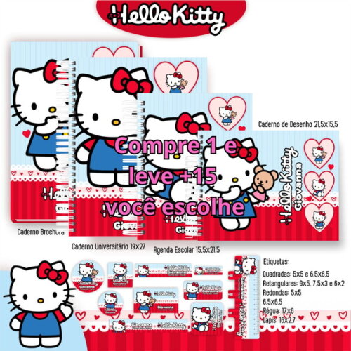 Arquivo de Corte Volta Ás Aulas Hello Kitty #5418