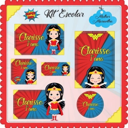 Arquivo de Corte Volta Ás Aulas Mulher Maravilha #074