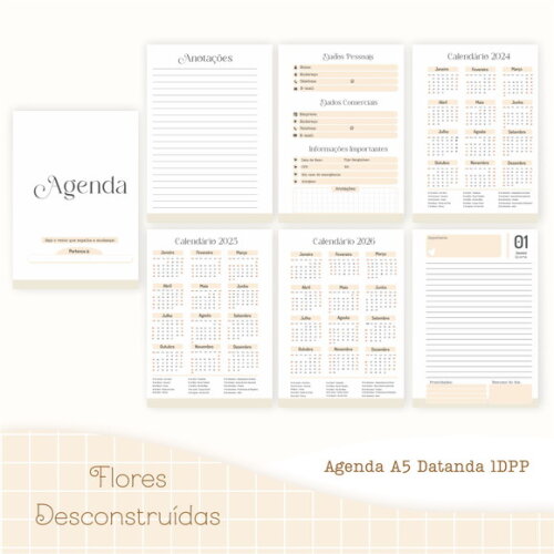 Arquivo Digital Agenda 2025 - Flores Desconstruídas #4568
