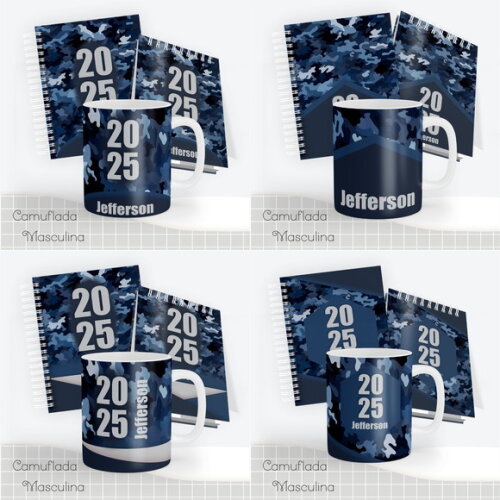 Arquivo Digital Agenda 2025 - Camuflada Masculina #4566
