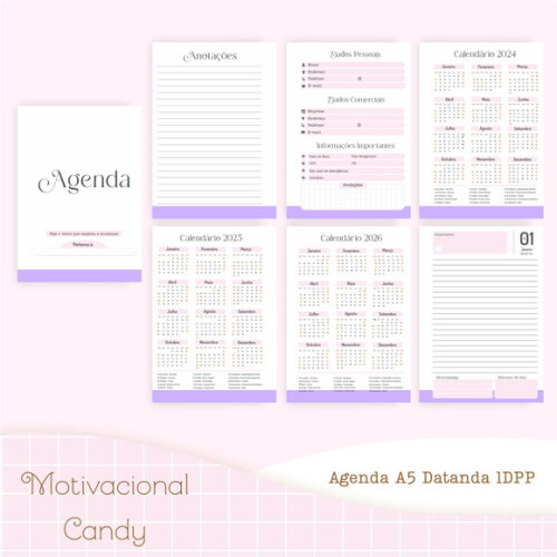 Arquivo Digital Agenda 2025 - Motivacional Candy #4580