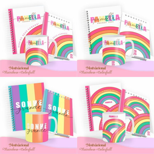 Arquivo Digital Agenda 2025 - Raibow Color Full #4577
