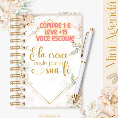 Arquivo Digital Agenda A6 Floral 2026 #7676