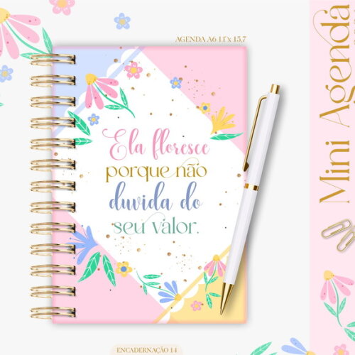 Arquivo Digital Agenda A6 Floral 2026 #7677