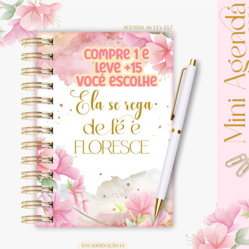 Arquivo Digital Agenda A6 Floral 2026 #7679