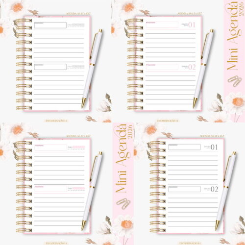 Arquivo Digital Agenda A6 Floral 2026 #7679