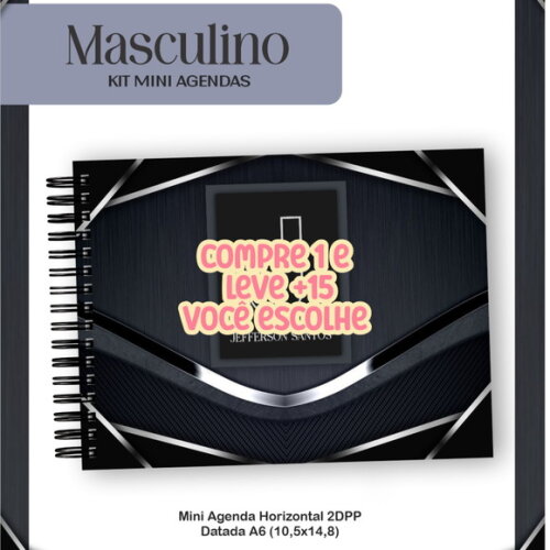 Arquivo Digital Agenda A6 Masculina 2026 #7716