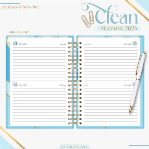 Arquivo Digital Agenda Basic Blue 2026 #7383