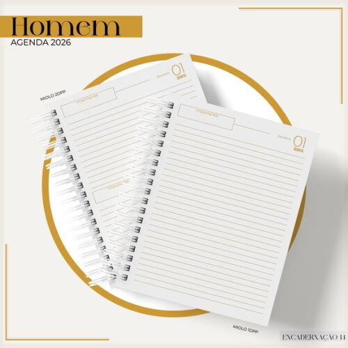Arquivo Digital Agenda Basic Gold 2026 #7373