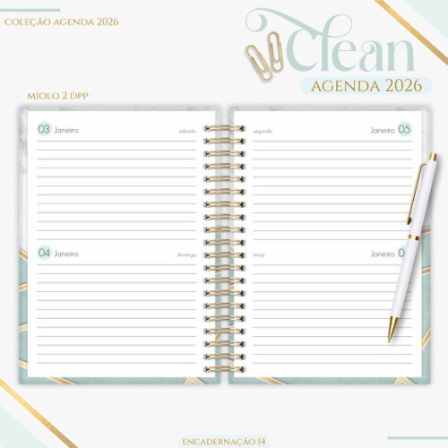 Arquivo Digital Agenda Basic Green 2026 #7375
