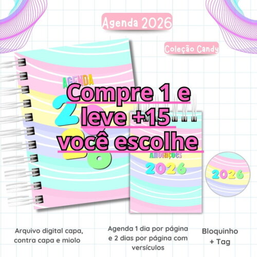 Arquivo Digital Agenda Candy Collor 2026 #7032