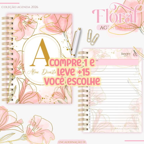 Arquivo Digital Agenda Floral 2026 #7382