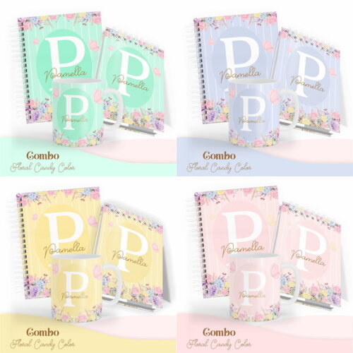 Arquivo Digital Agenda Floral Candy Color 2025 #4563