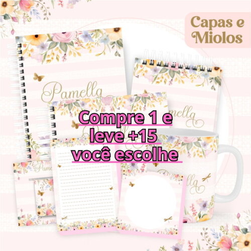 Arquivo Digital Agenda Floral Colorido #6095