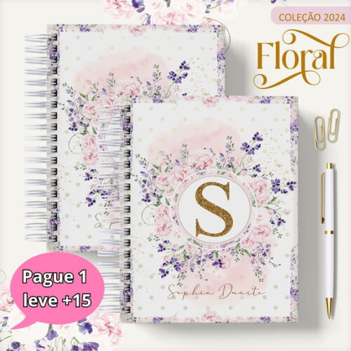 Arquivo Digital Agenda Floral Lilás 2024 #2488